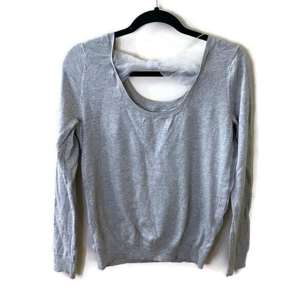 LC Lauren Conrad Polka Dot Tulle Sweater Sz M - Picture 2 of 5